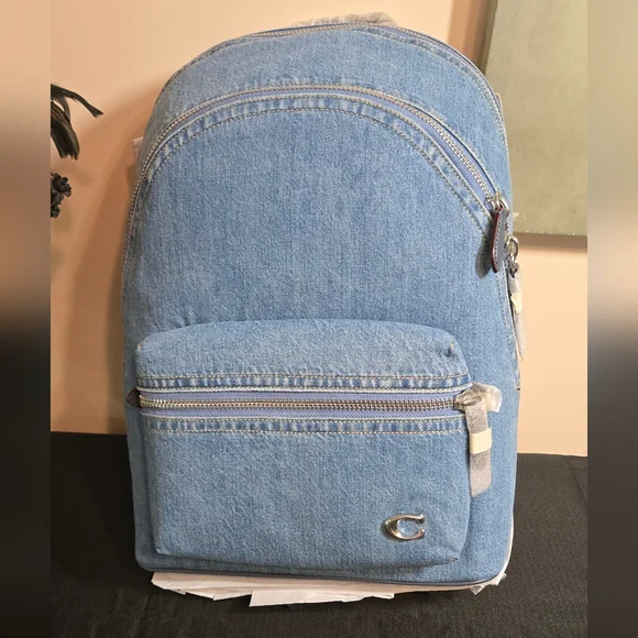 BRAND NWT! Coach Charter Backpack - Blue Denim - Picture 6 of 6